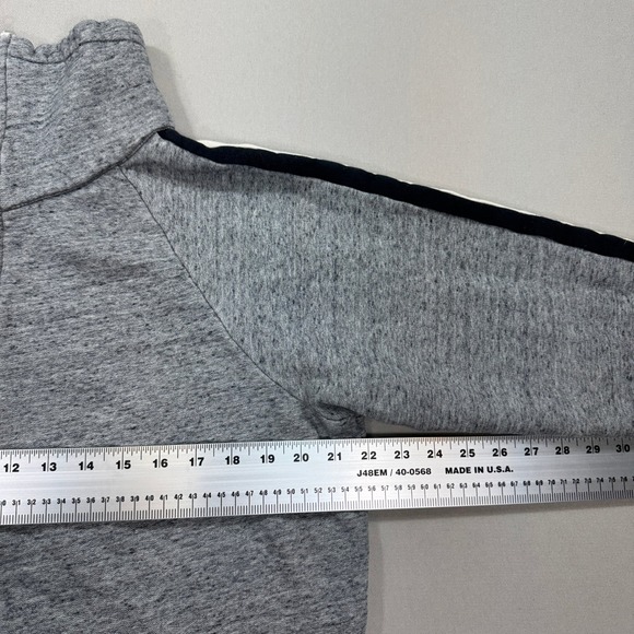 J. Crew Sweater Men's Large Gray Fleece Mock Neck Lined Running Gym Activewear - Picture 4 of 8